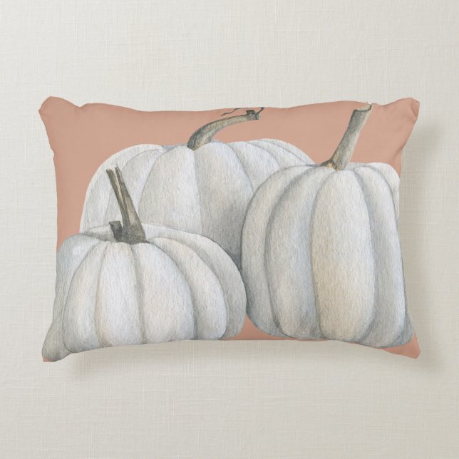 Almofada Decorativa Três Pumpkins Branco (Frente)