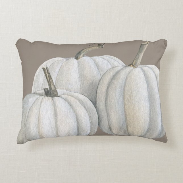 Almofada Decorativa Três Pumpkins Branco (Frente)