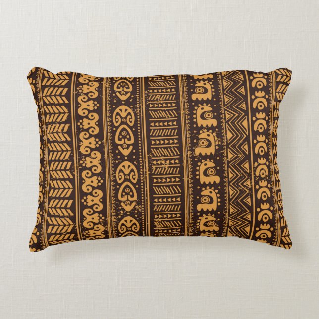 Almofada Decorativa Tribal sem descontinuidades (Frente)