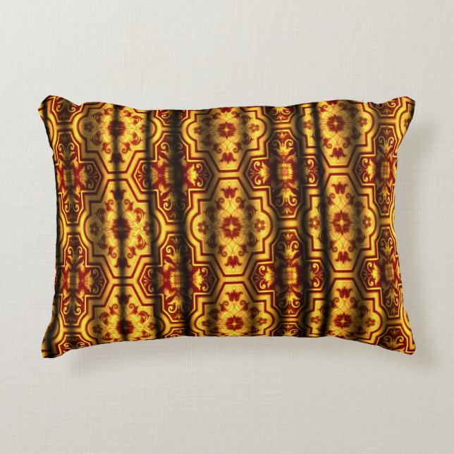 Almofada Decorativa Tribunal Europeu Barroco Geométrico Scoll Floral (Frente)