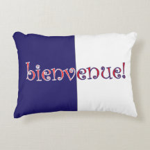 Tricolor Bienvenue francês bem-vindo