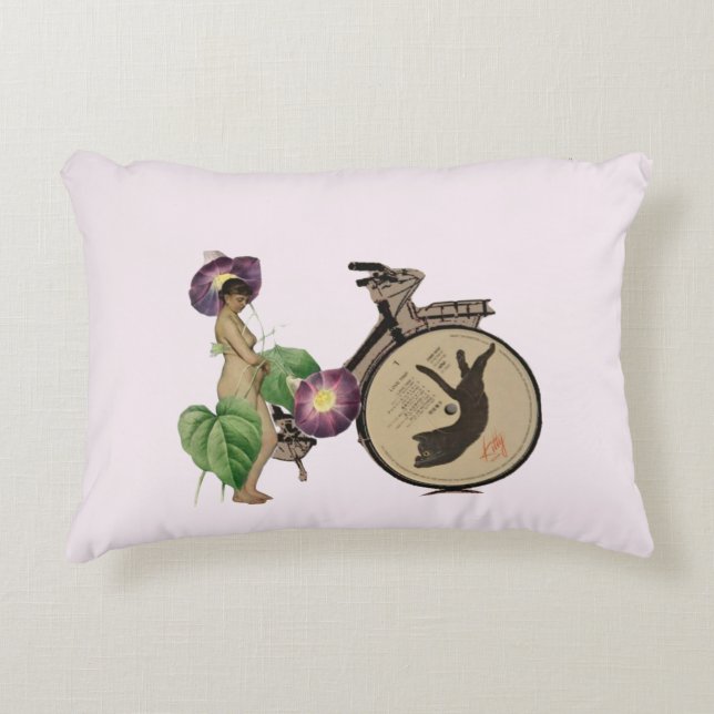 Almofada Decorativa Tropical dreamlike conceptual collage (Frente)