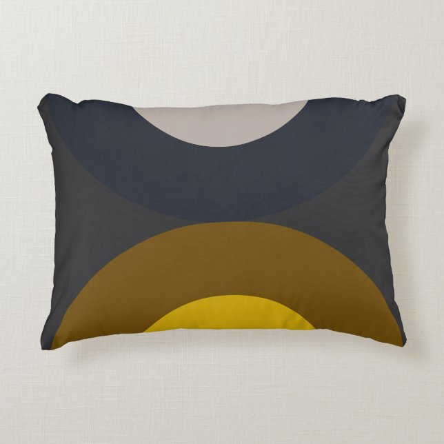 Almofada Decorativa Trovão de Mostarda de Bronze Moderno do Século méd (Frente)