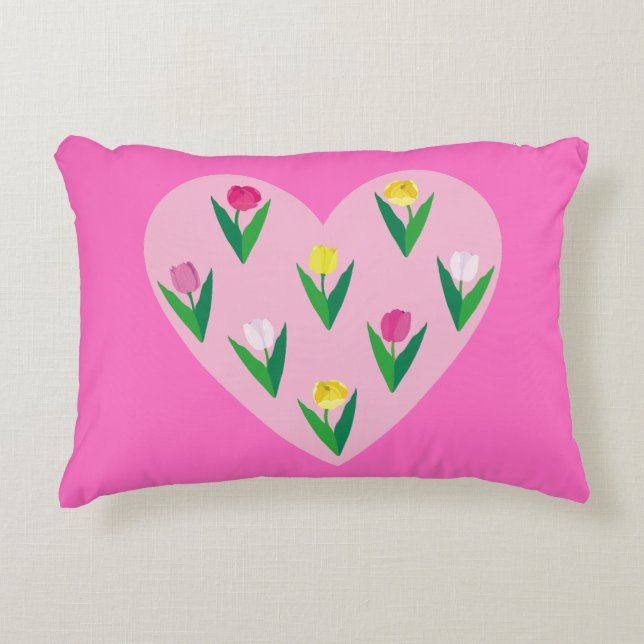 Almofada Decorativa Tulipas adoráveis. (Frente)