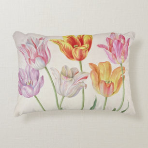 Almofada Decorativa Tulipas, de "do florilégio Nassau" (w/c no pape