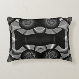 Almofada Decorativa ~TURBULÊNCIA Black Silver ~ Design Fractal ~