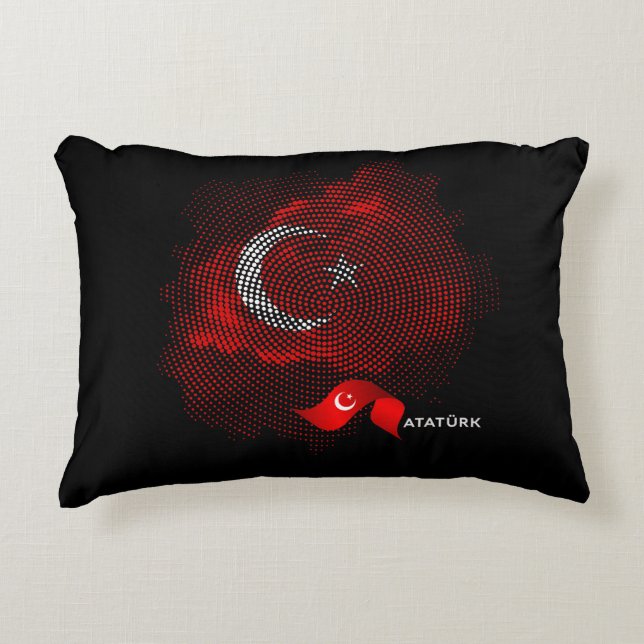 Almofada Decorativa Turkey flag (Frente)