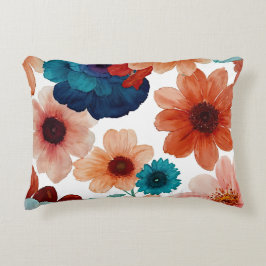 Almofada Decorativa Turquesa, Azul, vermelho e crosta