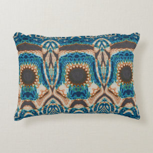 Almofada Decorativa Turquesa Dourada Sun Sudoeste Arte