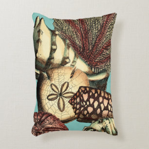 Almofada Decorativa Turquesa Shell e Red Coral Collection