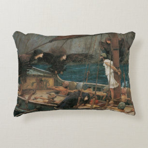Almofada Decorativa Ulysses e as sirenes pelo Waterhouse de JW