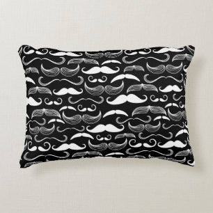 Almofada Decorativa Um clube dos cavalheiros. Teste padrão do bigode