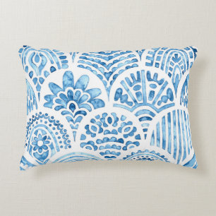 Almofada Decorativa Um padrão impecável de marroquino. Azulejo Wavy Vi