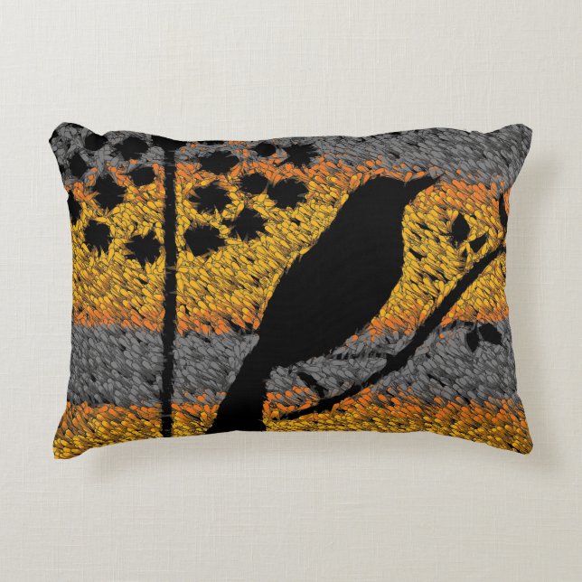 Almofada Decorativa Um Pássaro Entre o Travesseiro de Destaque das Pen (Frente)