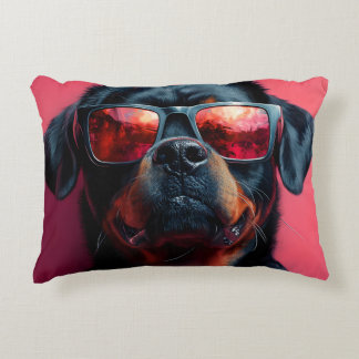 Almofada Decorativa Um rottweiler maneiro com óculos de sol