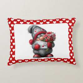Almofada Decorativa "Uma Nota de Amor para Você" Gnomo do Dia dos Namo