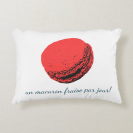 Almofada Decorativa un macaron fraise par jour!