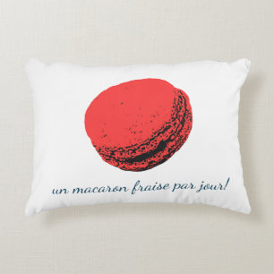 Almofada Decorativa un macaron fraise par jour!
