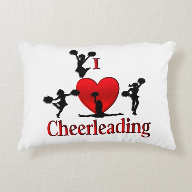 Almofada Decorativa Único I Heart Cheerhead (Frente)