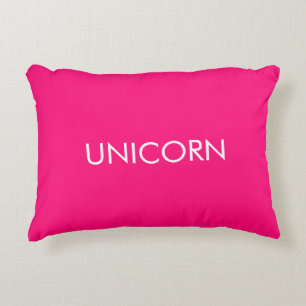 Almofada Decorativa "Unicorn" - cor-de-rosa-quente minimalista