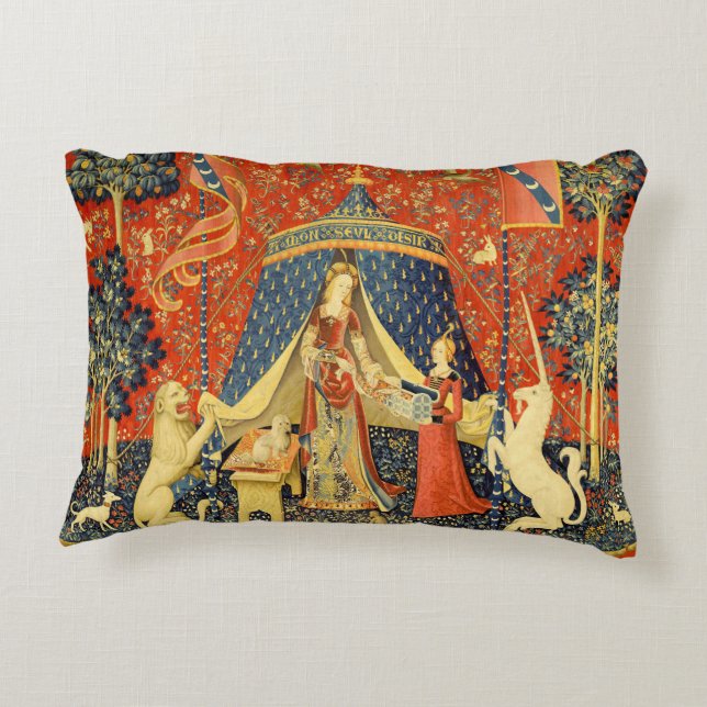 Almofada Decorativa Unicorn Tapestries Lady Legend Medieval (Verso)