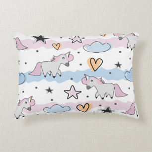 Almofada Decorativa Unicorns and stars pattern