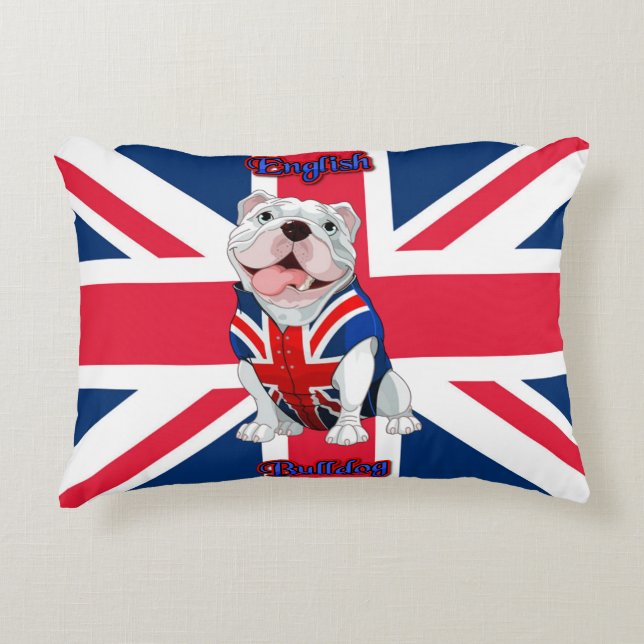 Almofada Decorativa Union Jack English Bulldog (Frente)