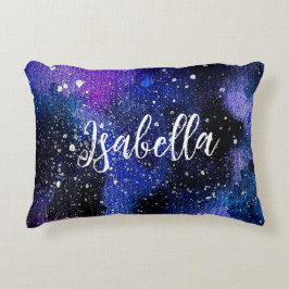 Almofada Decorativa Universo Púrpura de Watercolor