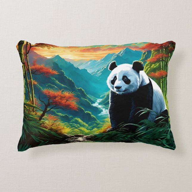 Almofada Decorativa Urso Panda nas nuvens (Frente)