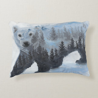 Almofada Decorativa Urso polar e a floresta