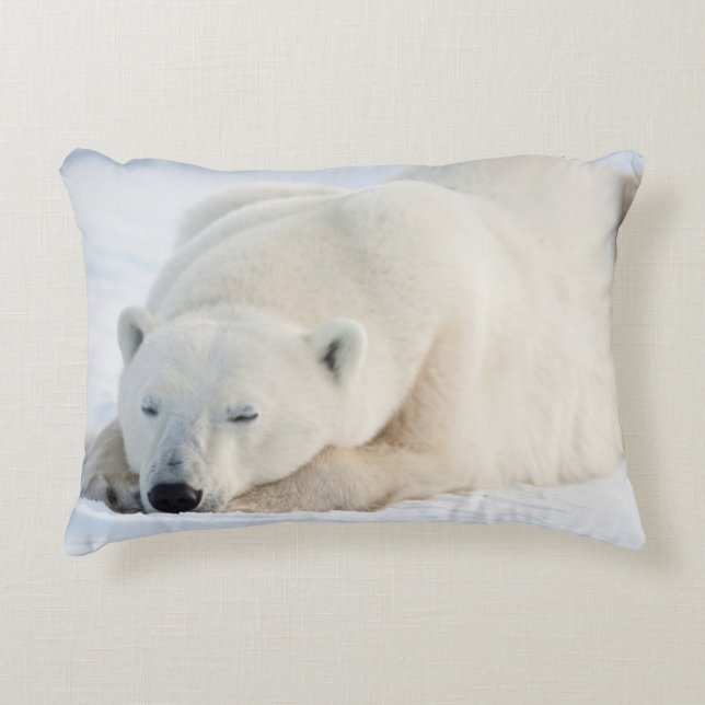 Almofada Decorativa Urso Polar no inverno (Frente)