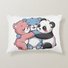 Almofada Decorativa Ursos de Teddy Bonitos com Panda