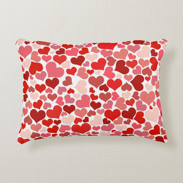 Almofada Decorativa Valentine's Day Hearts Pattern (Frente)