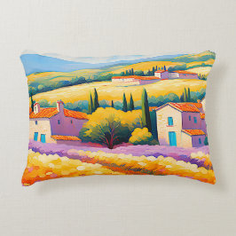 Almofada Decorativa "Vallée Florale" - Provença paisagística alargada