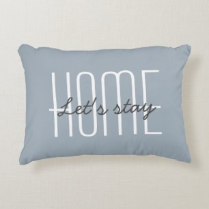 Almofada Decorativa Vamos Ficar em Casa Citação Decoração Personalizad
