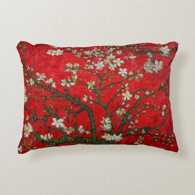 Almofada Decorativa Van Gogh Almond Blossoms Red (Frente)