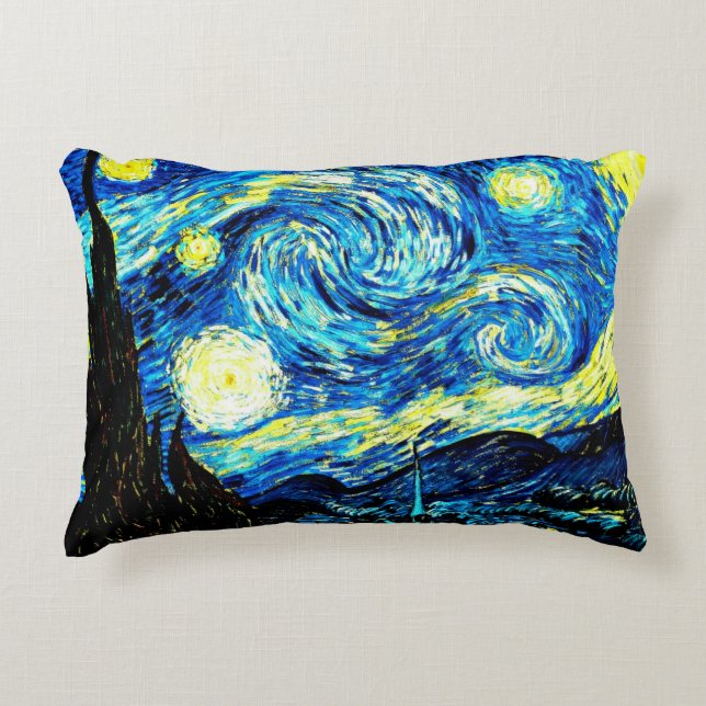 Almofada Decorativa Van Gogh - Noite Estrelada (Frente)