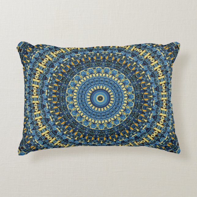 Almofada Decorativa Van Gogh Starry Night Abstrato Groovy Boho Mandala (Frente)