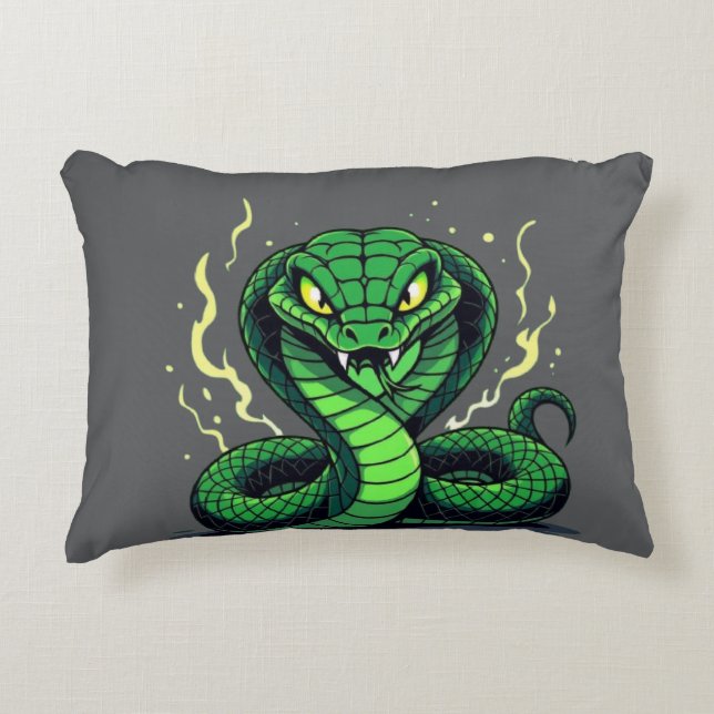 Almofada Decorativa Venomous Snake – Danger and Precision (Frente)