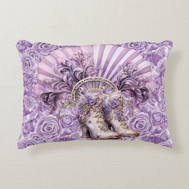 Almofada Decorativa Ventilador Lilac Steampunk e Travesseiro lombar (Frente)