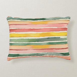 Almofada Decorativa Verde Amarelo Vermelho Rosa Listras Pontos