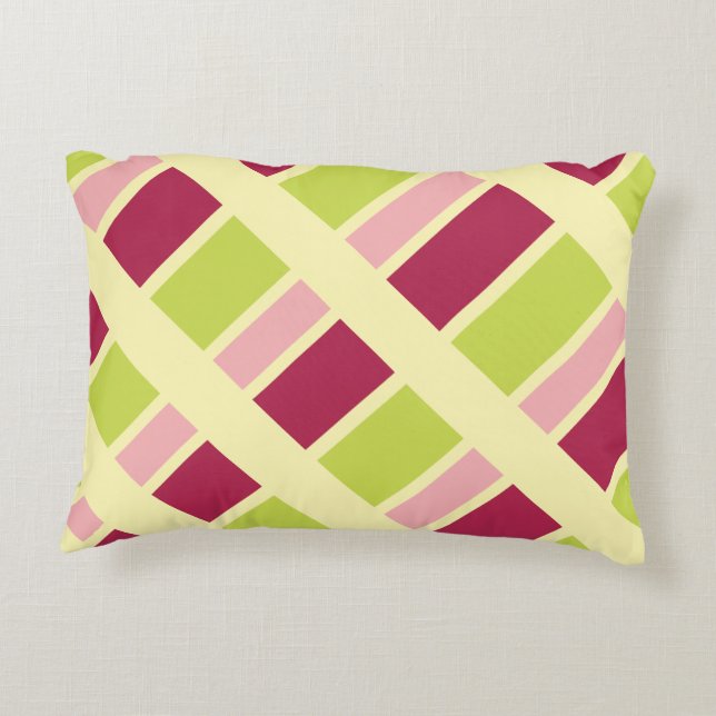 Almofada Decorativa Verde rosa e Borgonha (Verso)