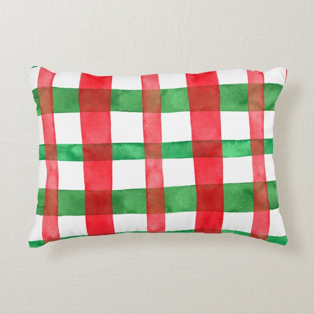 Almofada Decorativa Verde vermelho (Frente)