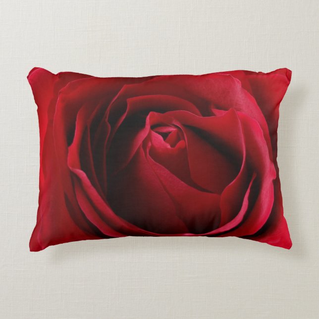 Almofada Decorativa vermelho escuro aumentou (Frente)