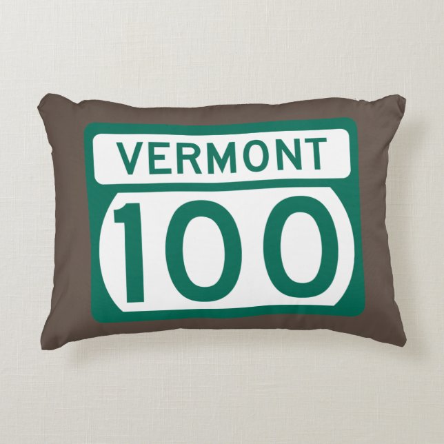 Almofada Decorativa Vermont Route 100 (Frente)