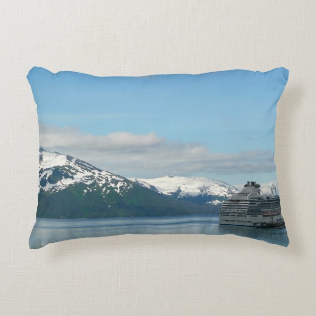 Almofada Decorativa Viagem Fotografia de Férias de Cruise do Alaska (Frente)