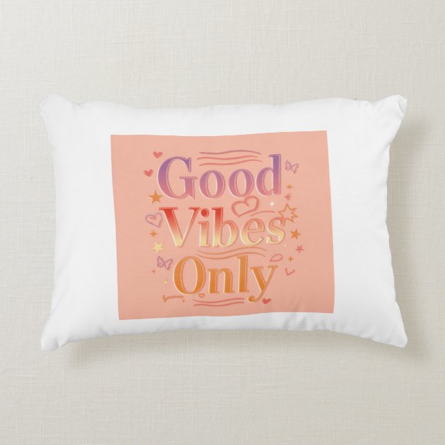 Almofada Decorativa Vibrações para um bom dia (Frente)