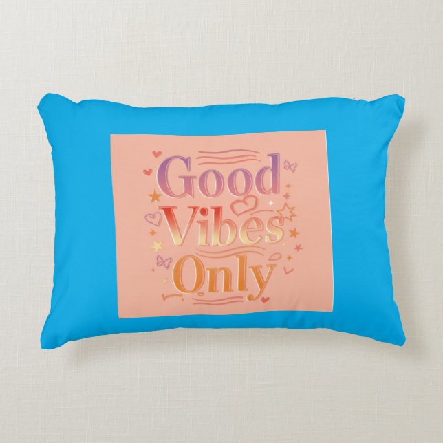 Almofada Decorativa Vibrações para um bom dia (Frente)