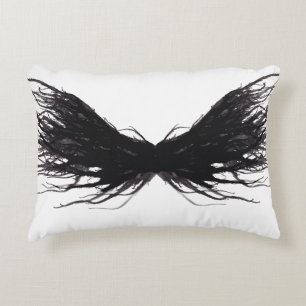 Almofada Decorativa Vícios Abstratos Asas Pretas Arte de Tinta Álcool