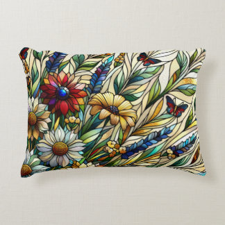 Almofada Decorativa Vidro-Design, flores e borboletas